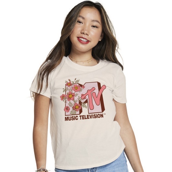 Juniors t-shirt Cropped Retro MTV - Picture 1 of 5